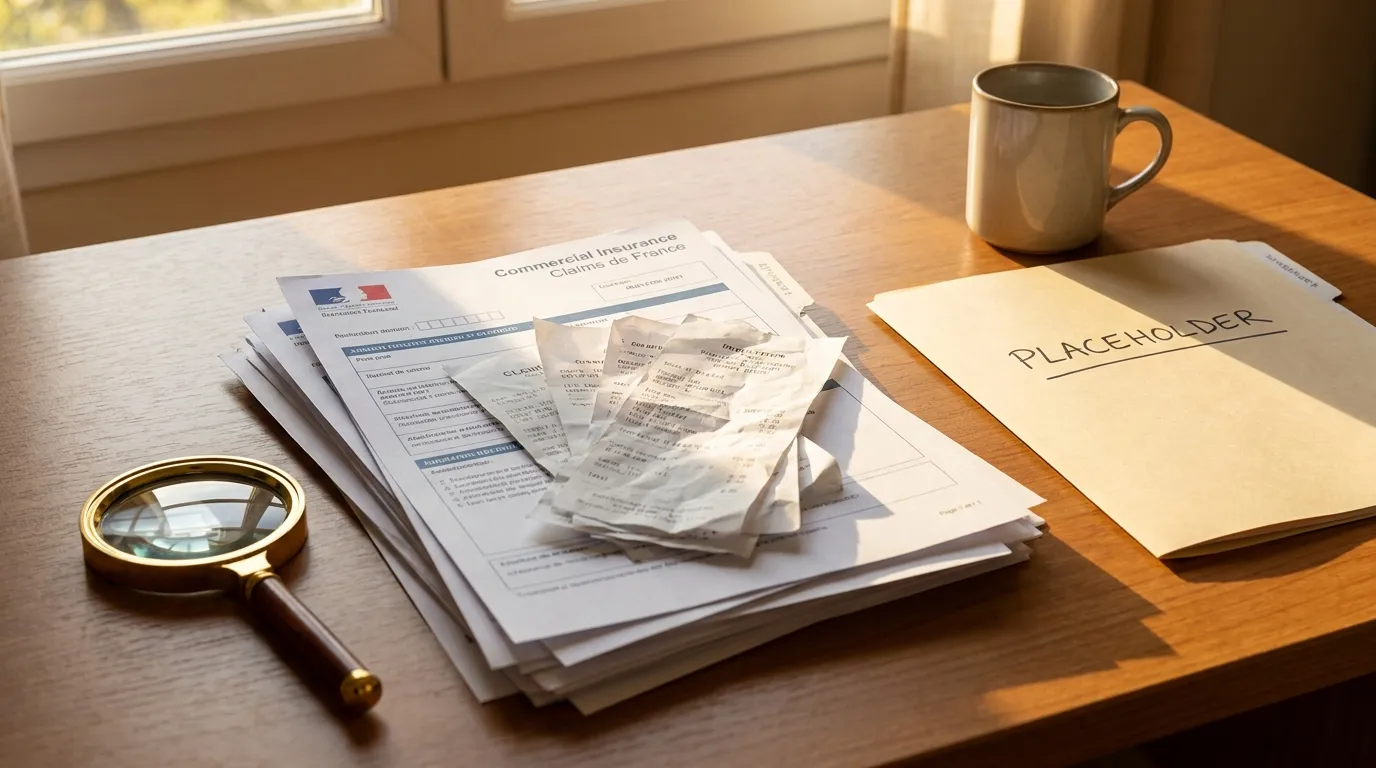Dossier de pièces justificatives sinistre commerce