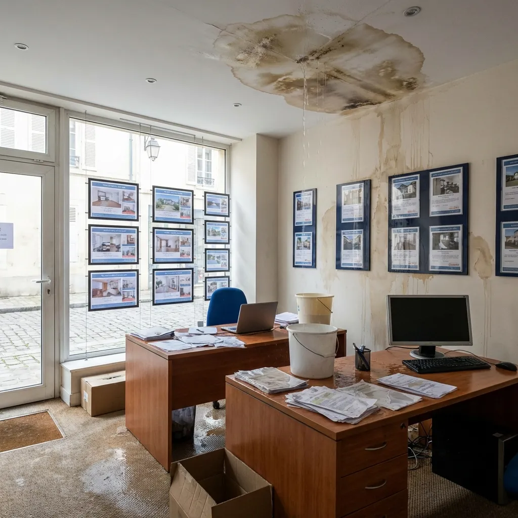 Dégât des eaux — agence immobilière