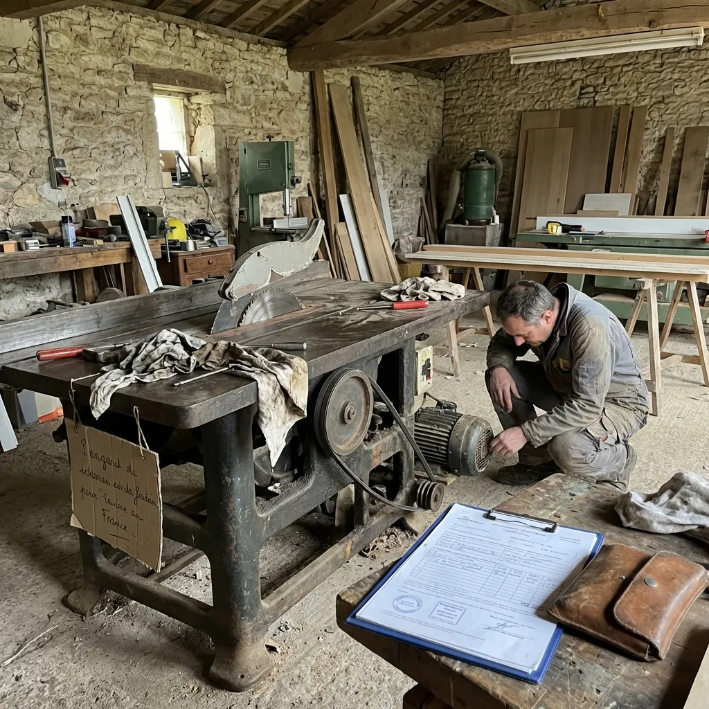 Bris de machine — atelier artisan