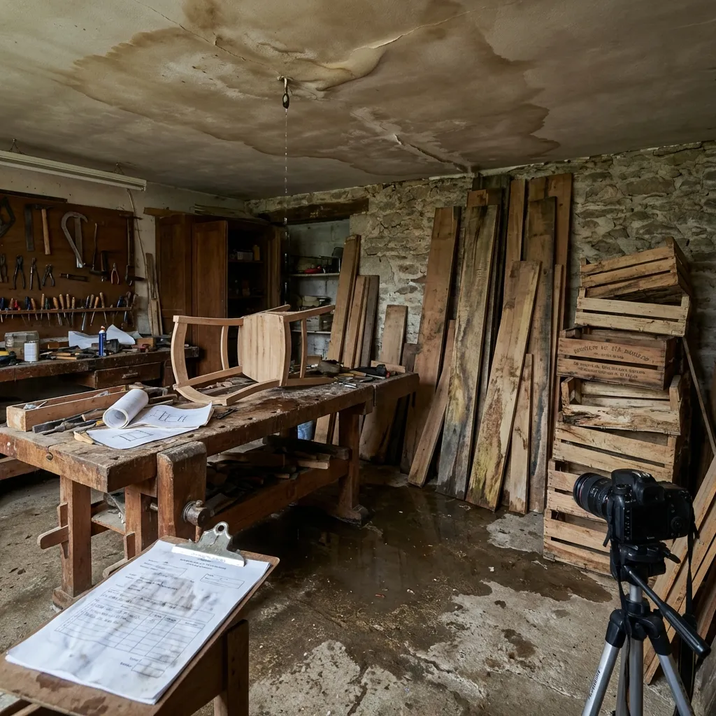 Dégât des eaux — atelier artisan