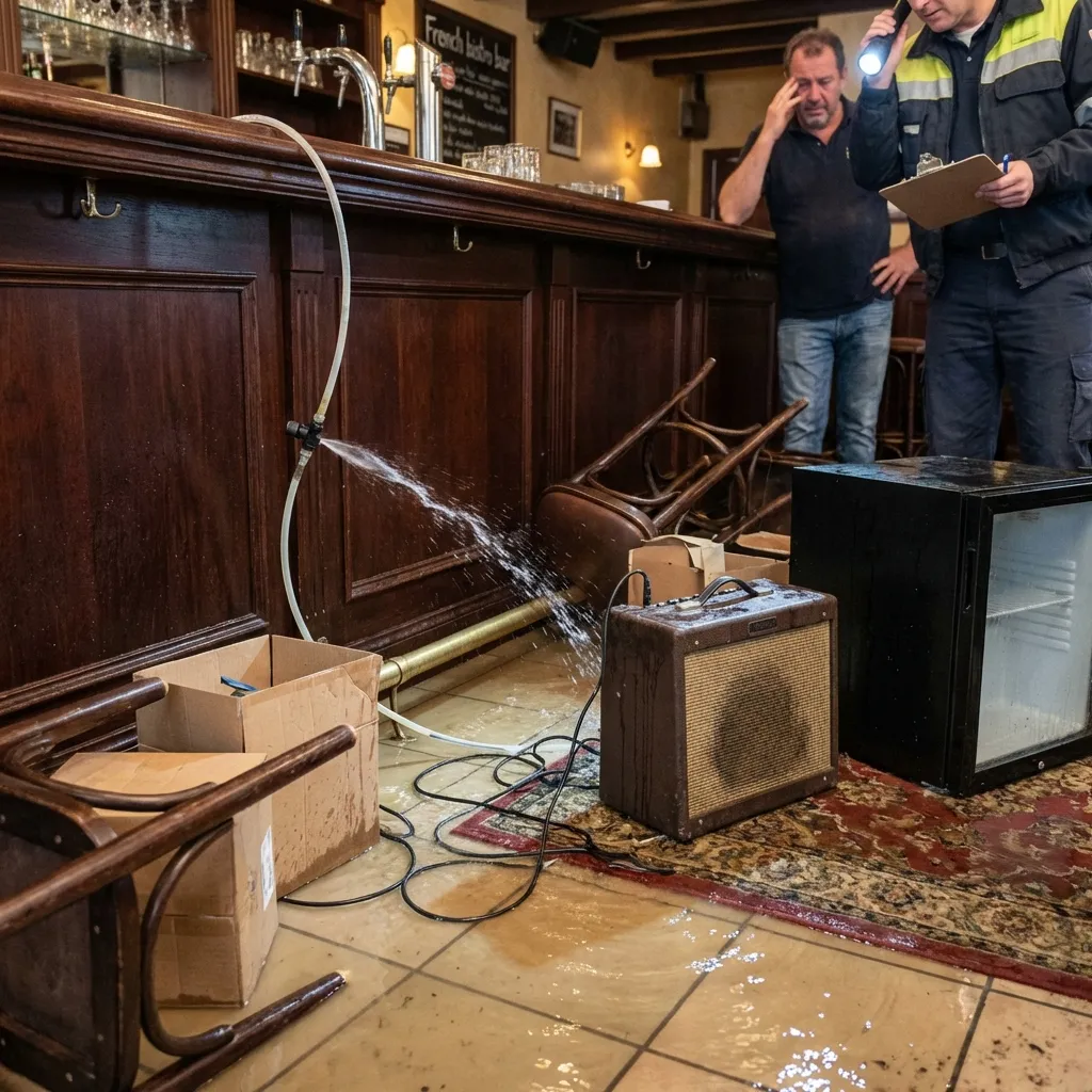 Dégât des eaux — bar-brasserie