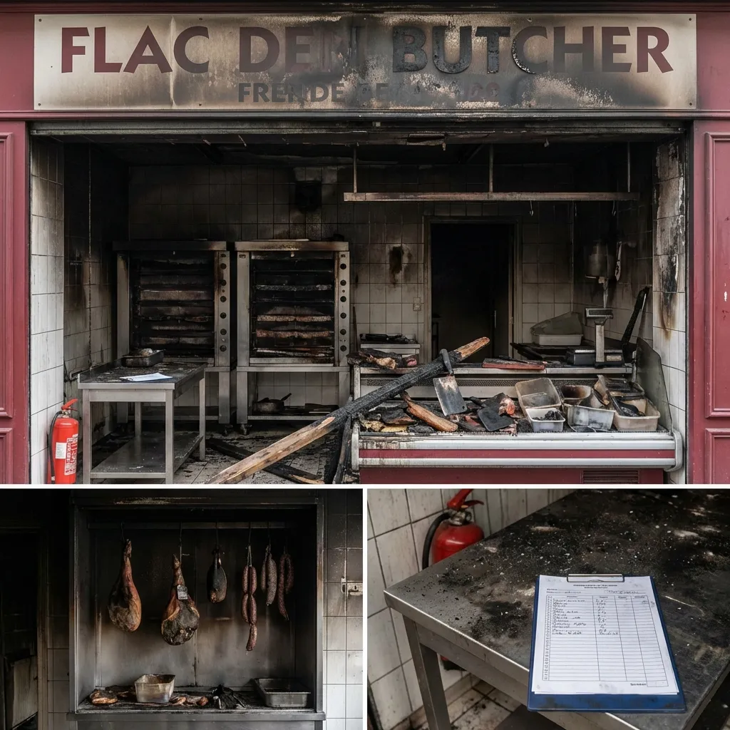 Incendie — boucherie