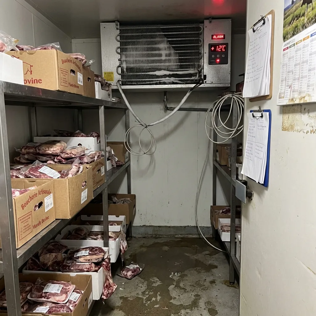 Panne de chambre froide — boucherie