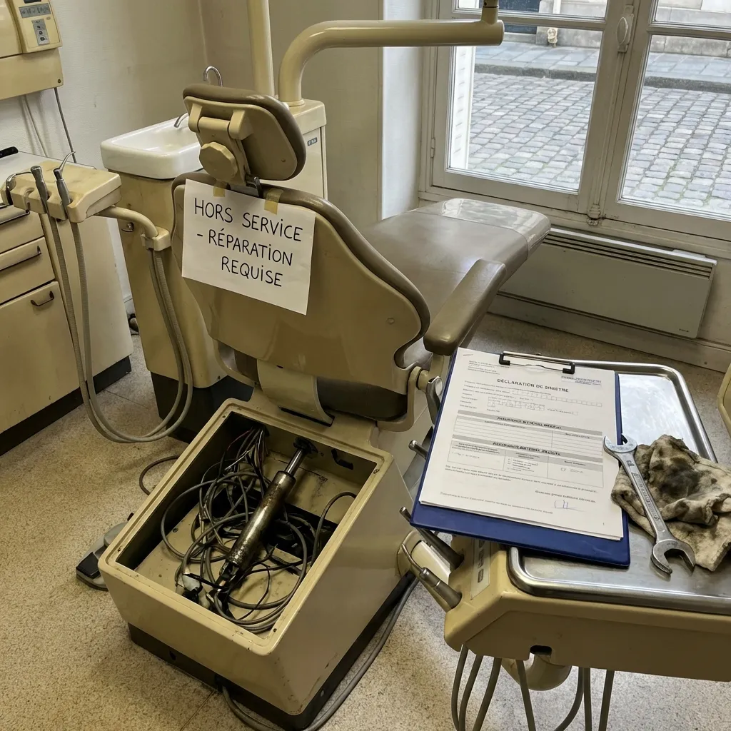 Bris de matériel — cabinet dentaire