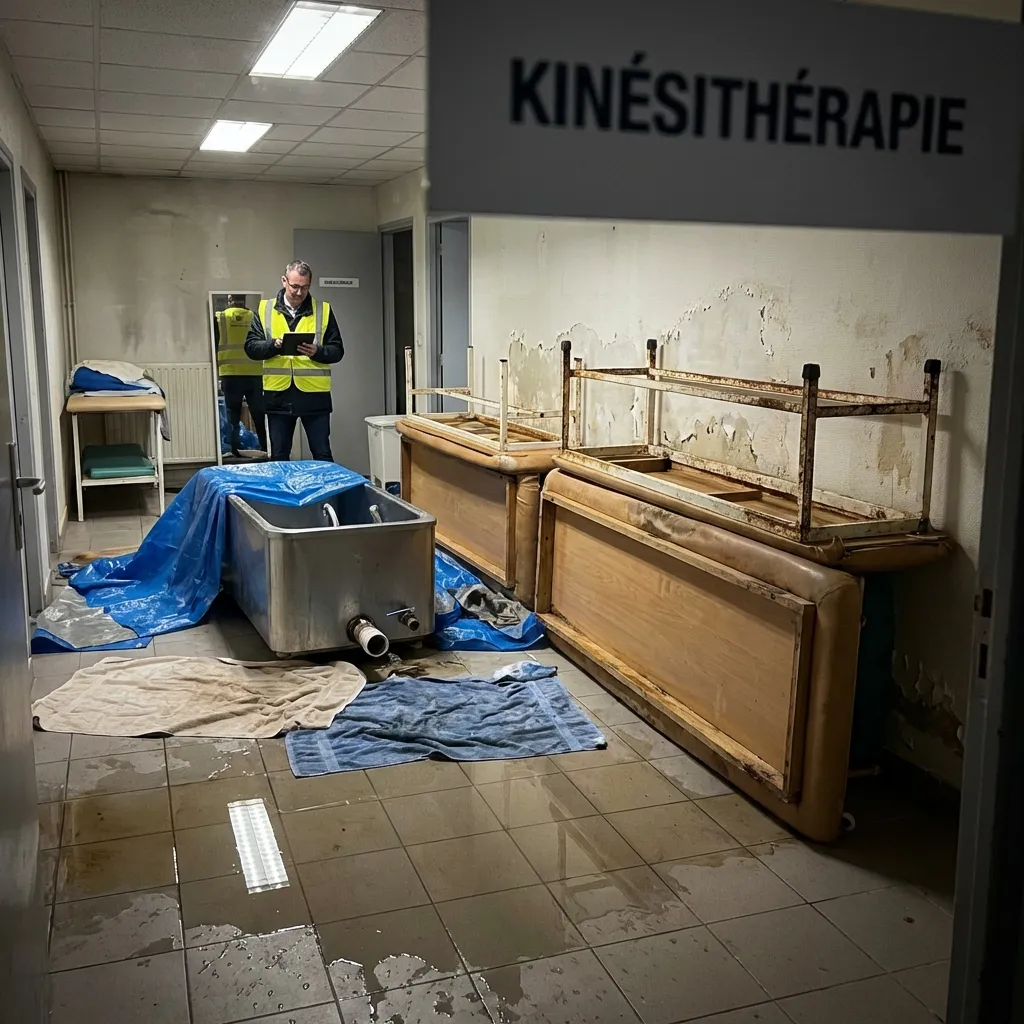 Dégât des eaux — cabinet de kinésithérapie