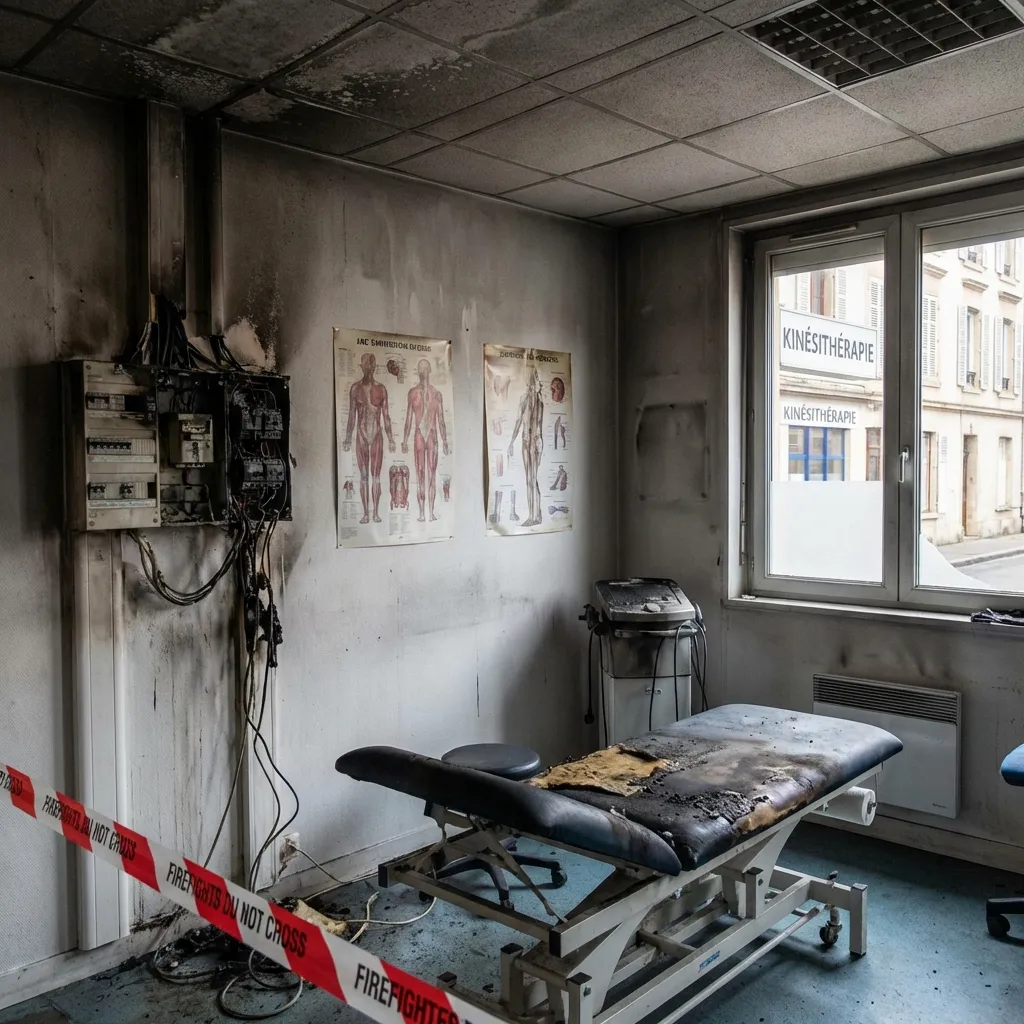 Incendie — cabinet de kinésithérapie