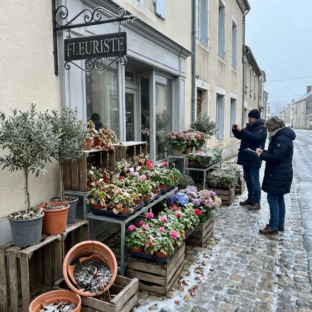 Gel et intempéries — fleuriste