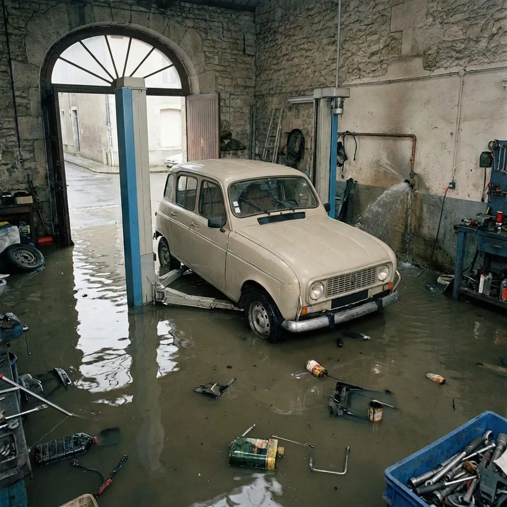 Dégât des eaux — garage automobile
