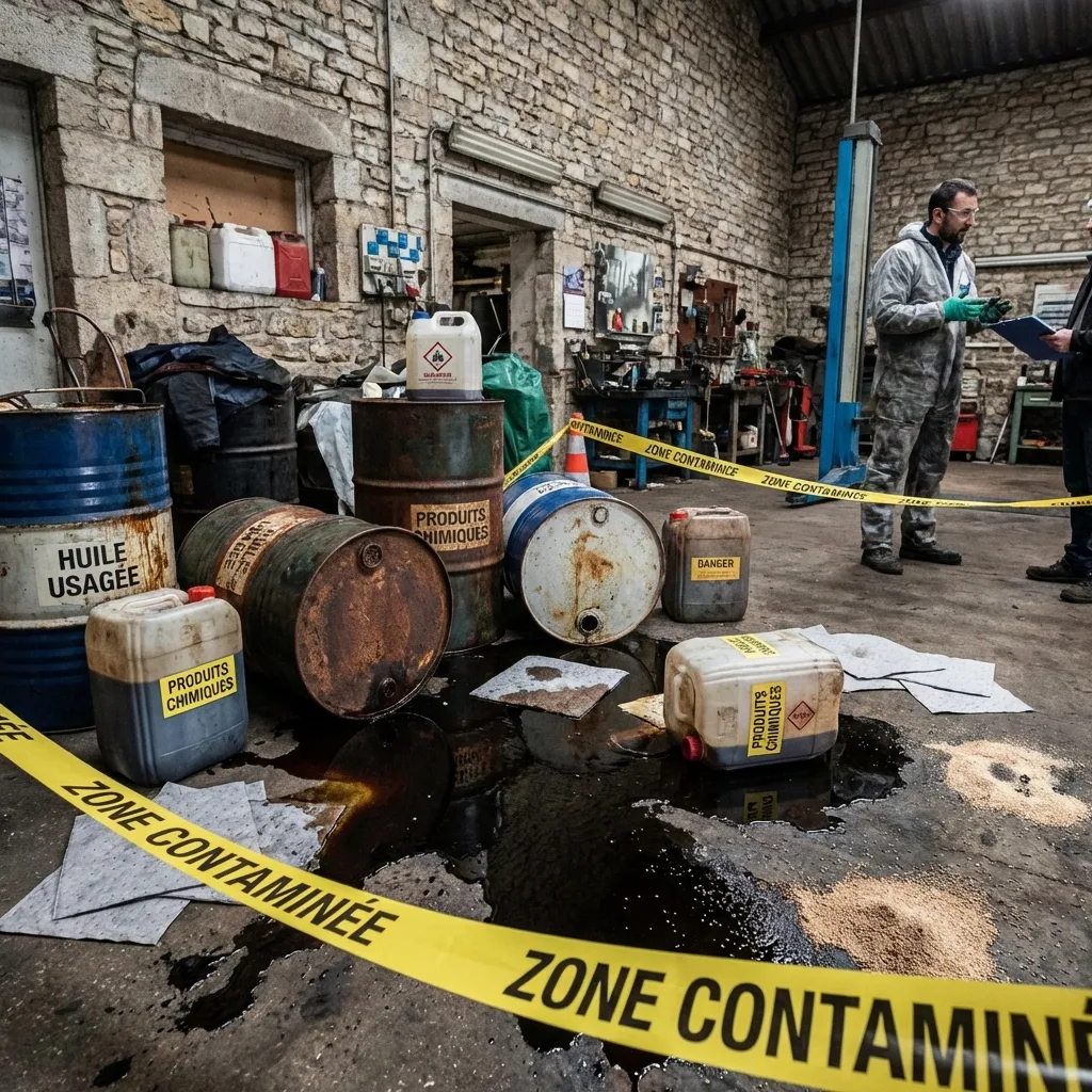 Pollution — garage automobile