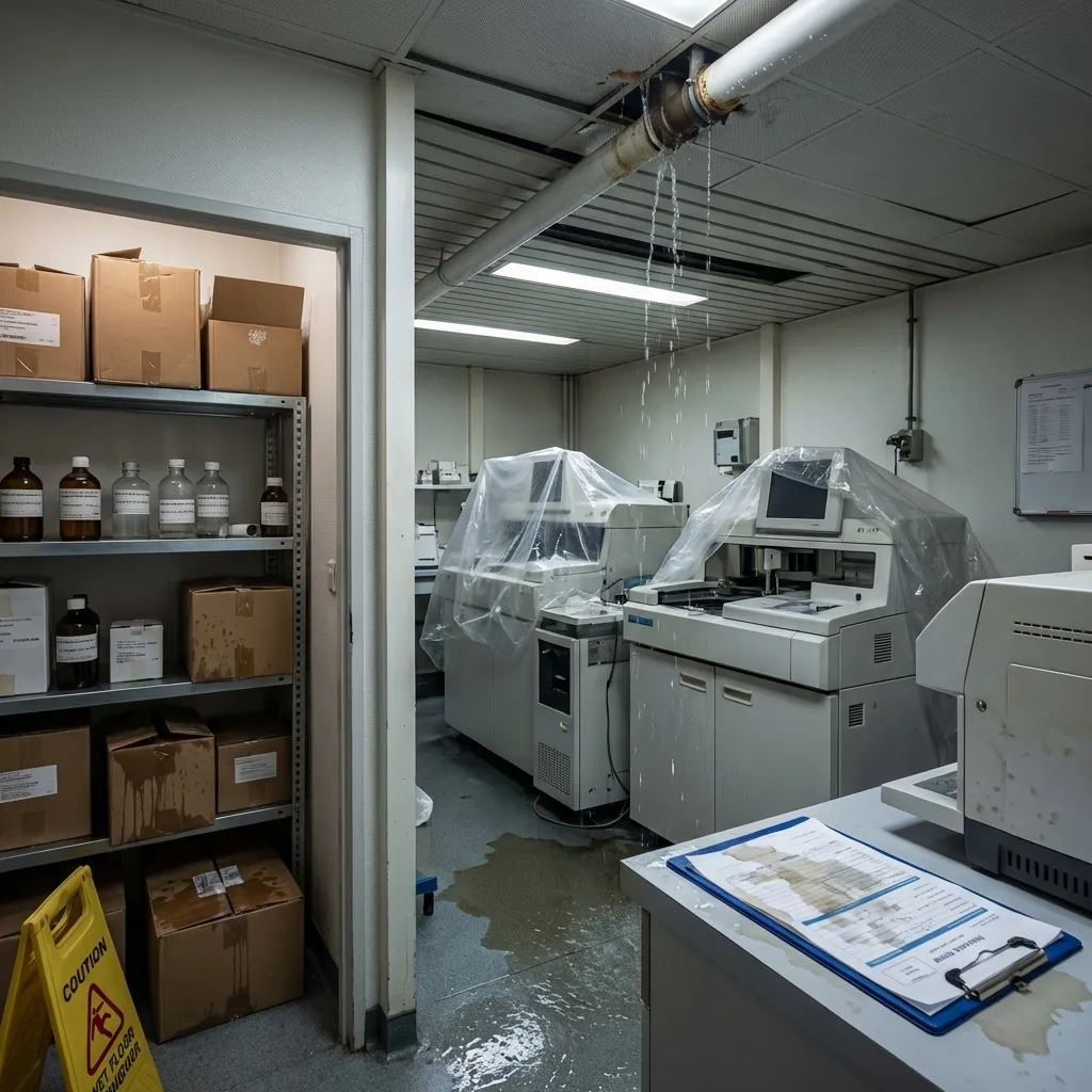 Dégât des eaux — laboratoire d'analyses