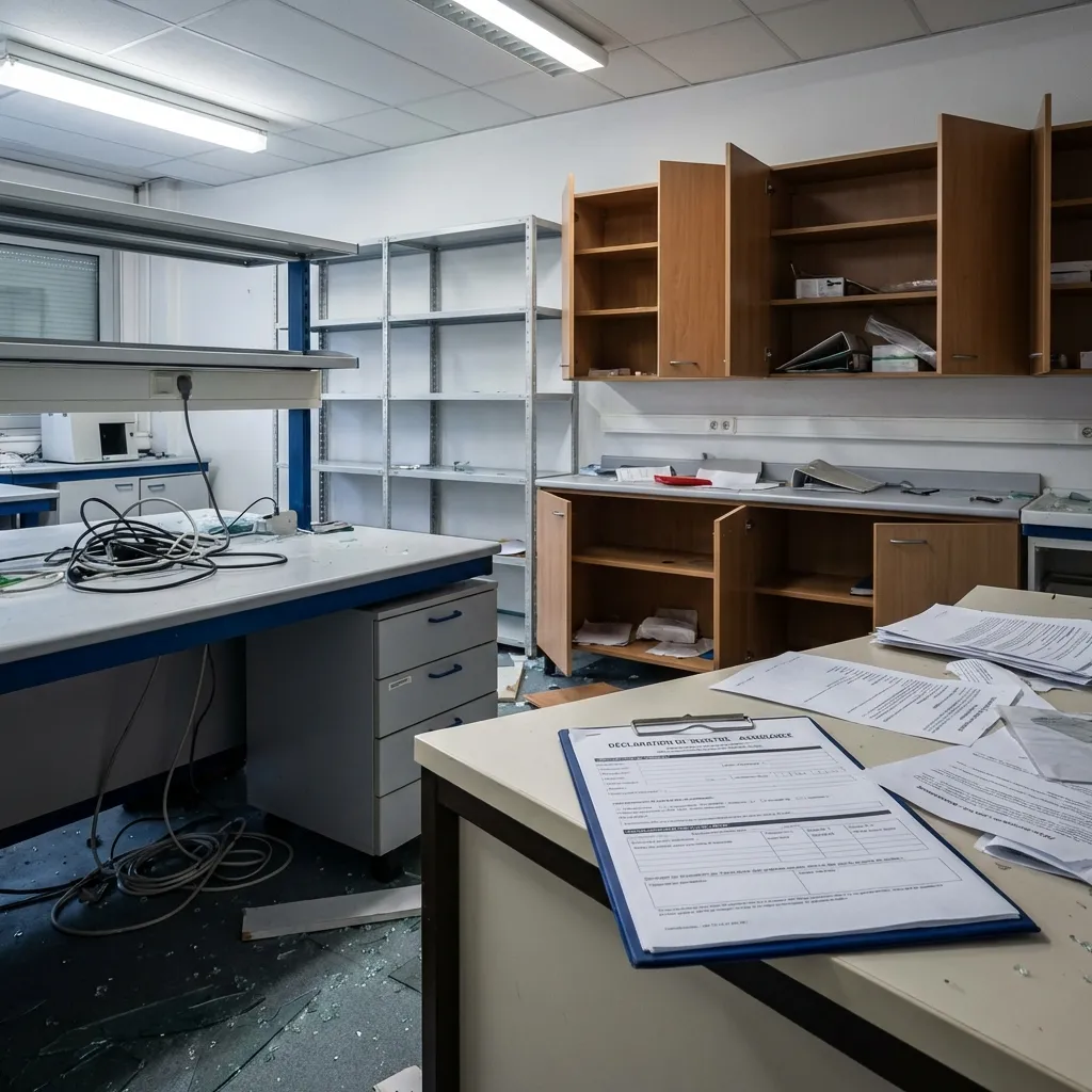 Vol de matériel — laboratoire d'analyses