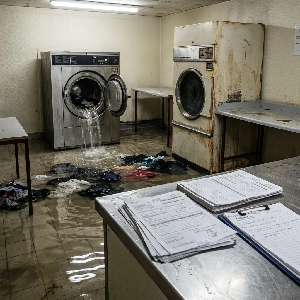 Dégât des eaux — laverie automatique