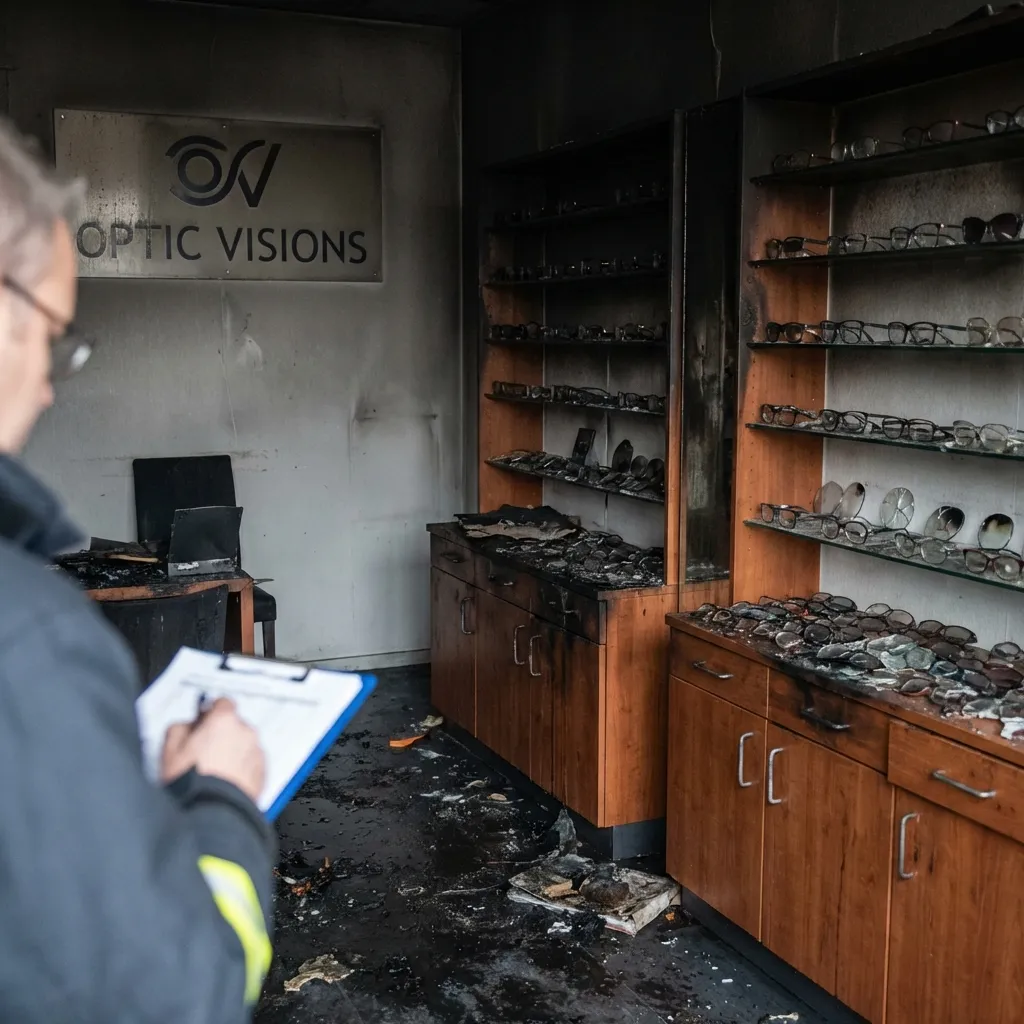 Incendie — opticien