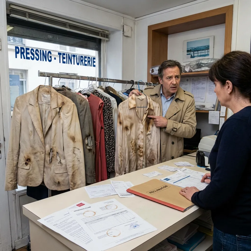 Responsabilité sur les vêtements confiés — pressing
