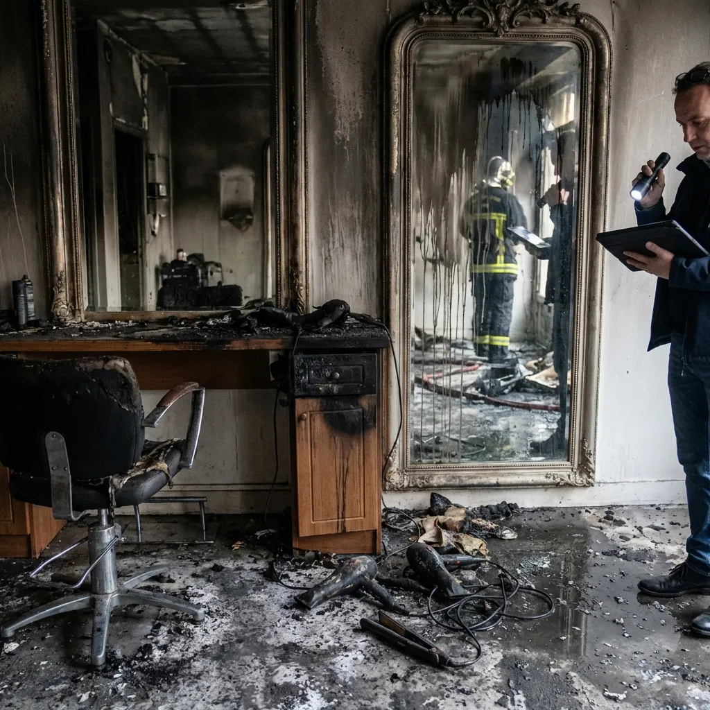 Incendie — salon de coiffure