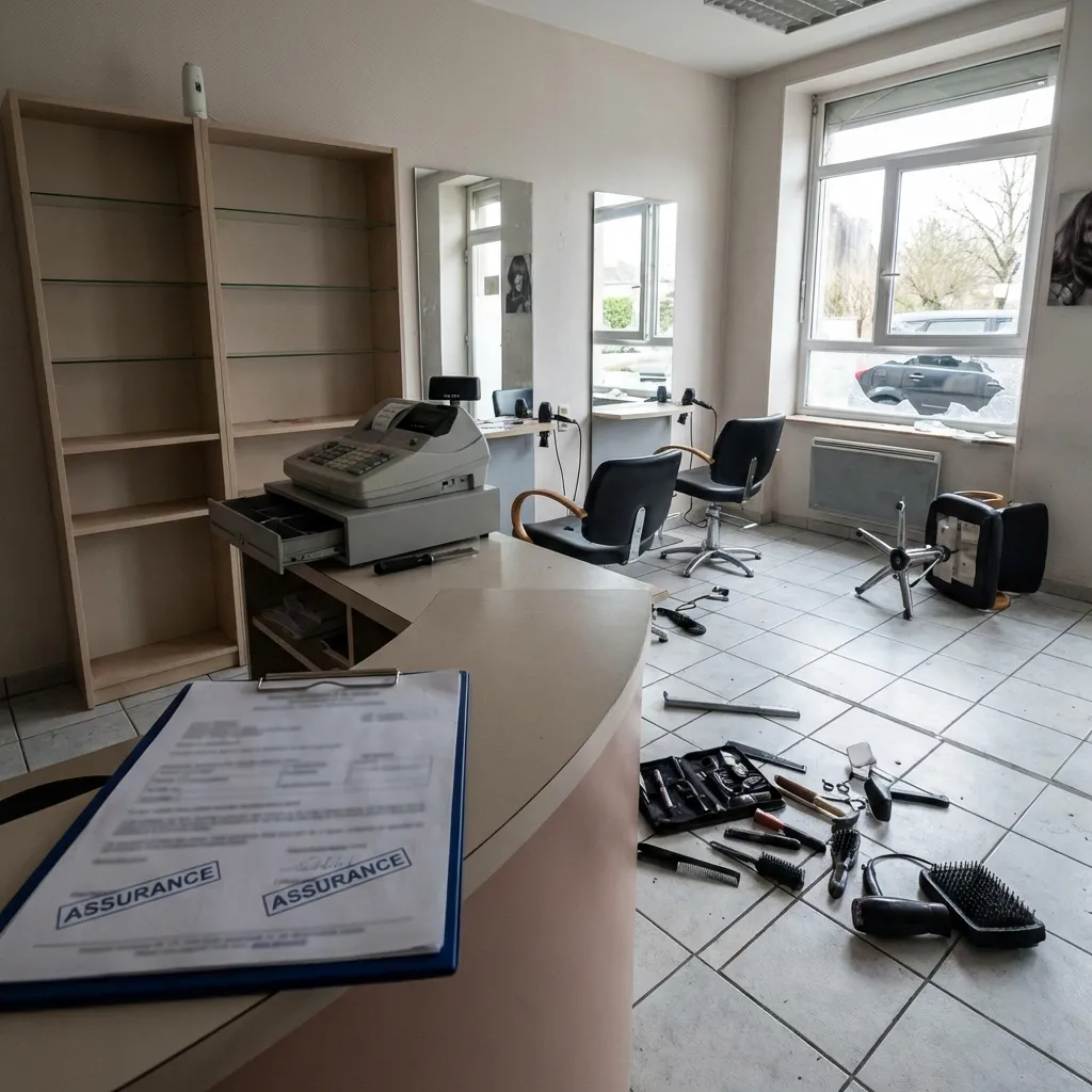 Vol de matériel — salon de coiffure