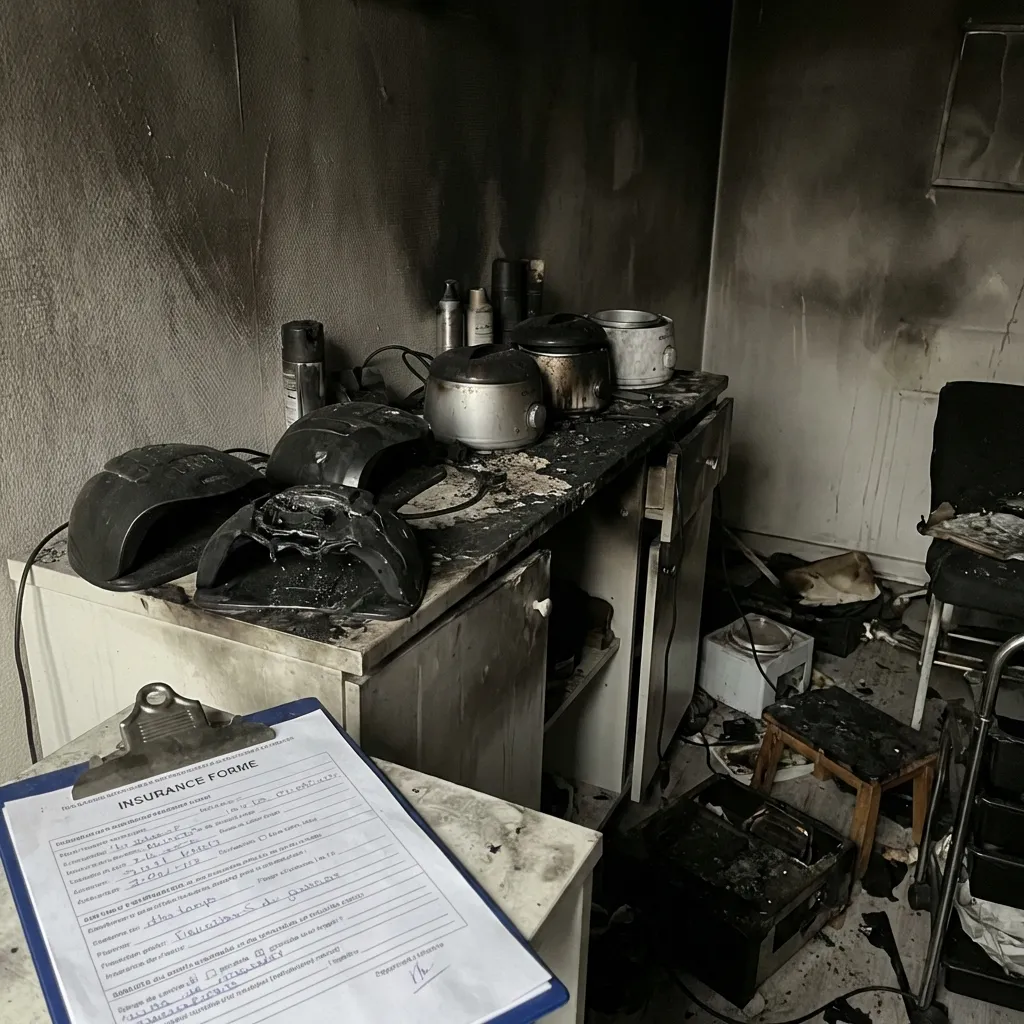 Incendie — salon d'esthétique