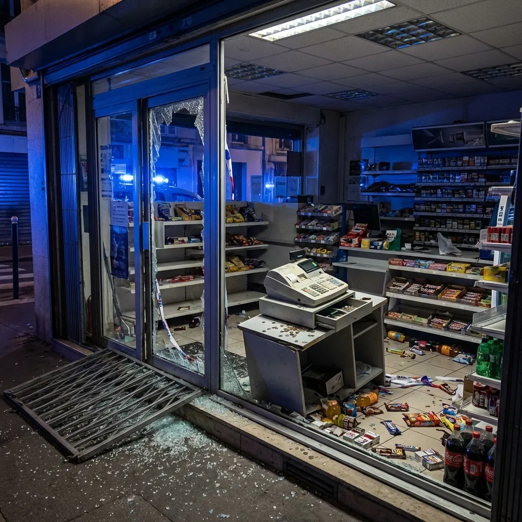 Vol et cambriolage — supérette